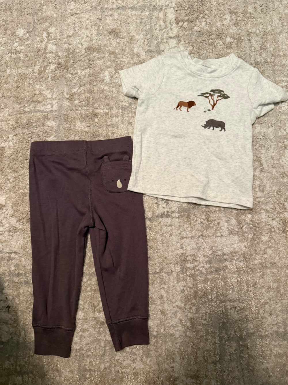 Carter's Dark Gray Kids Leggings with Pocket Detail size 12M